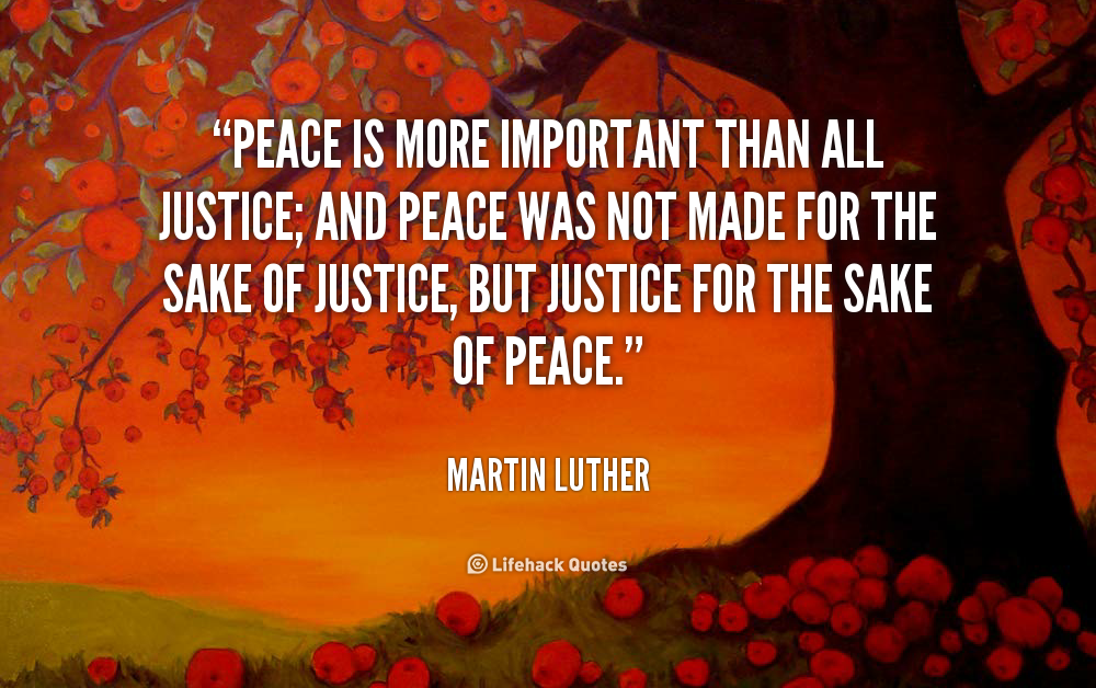 Why is peace important?