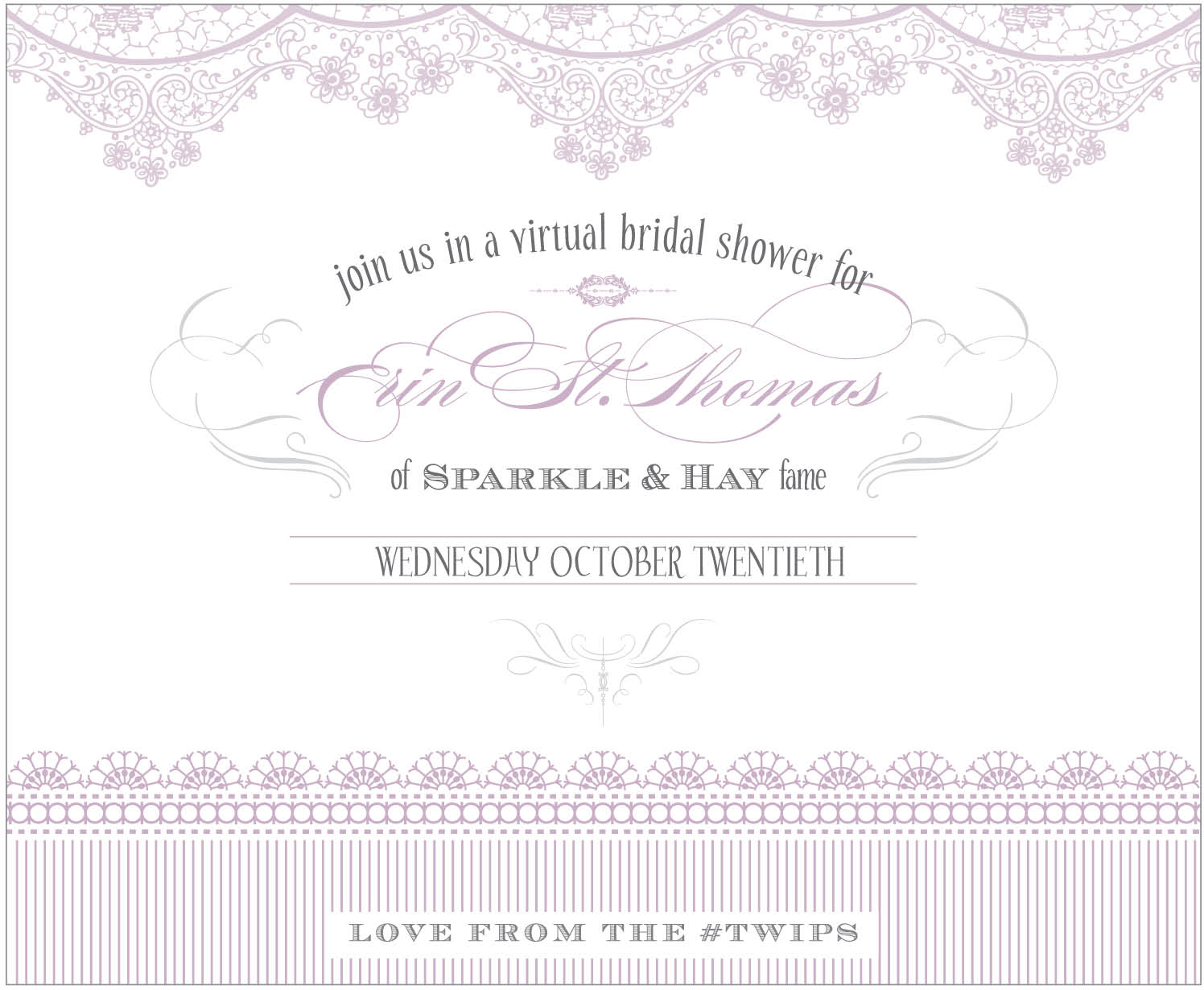 How should a bridal shower card be worded?