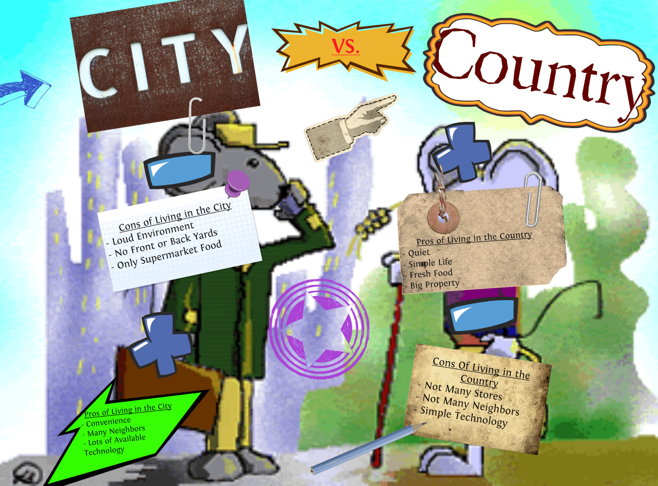 Essay compare country life and city life