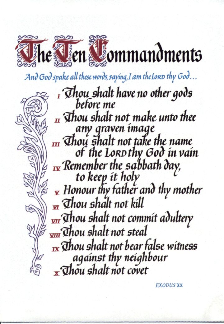 This is an image of Gutsy The Ten Commandments Printable It is an image of Gutsy The Ten Commandments Printable