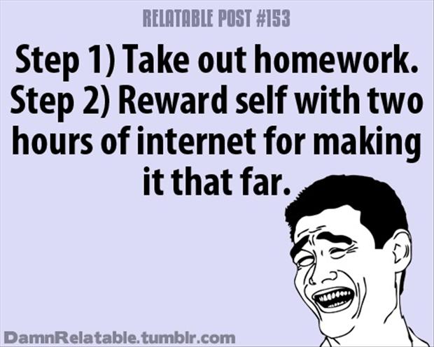 Funny homework statuses