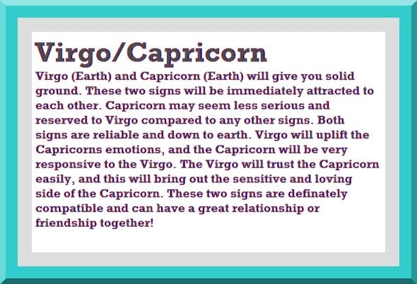 capricorn virgo compatibility Sexual
