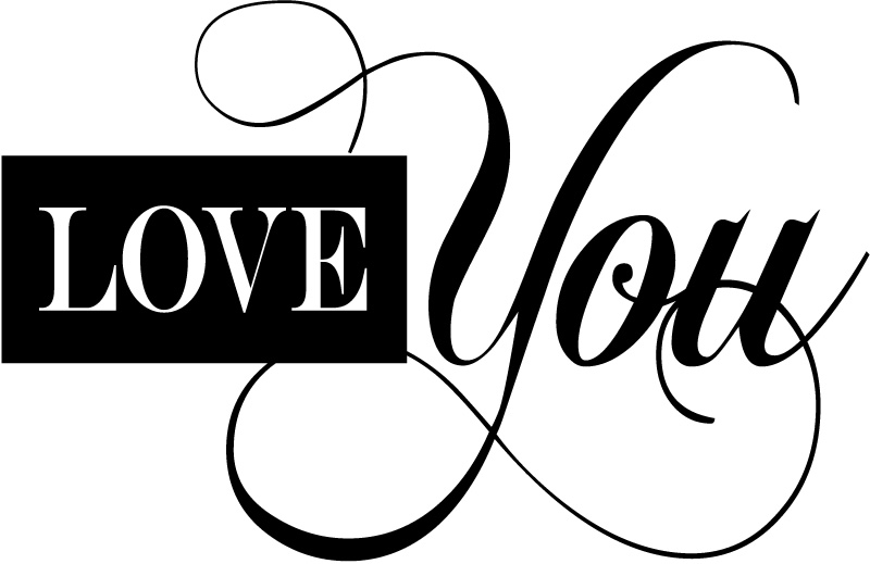 free black and white love clipart - photo #12