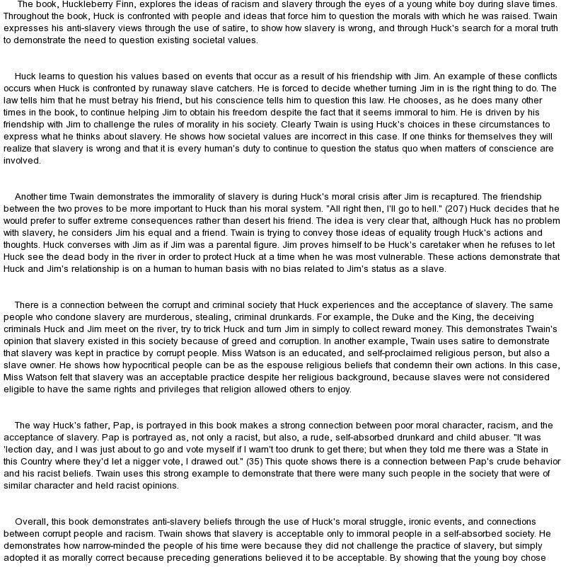 Racism In Huckleberry Finn Essay