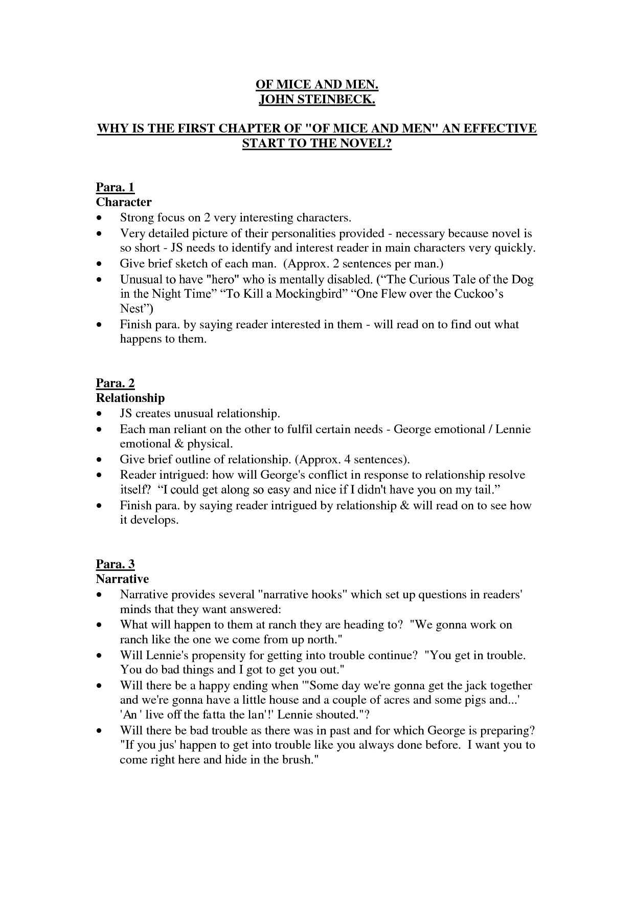 of mice and men essay questions chapter 1 of mice and men essay questions chapter 1