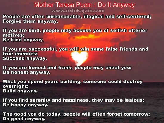 How do you write an essay on mother teresa