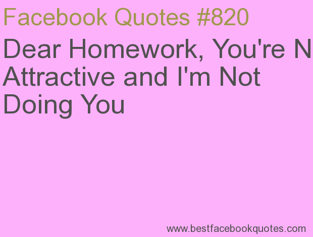 Not doing homework quotes