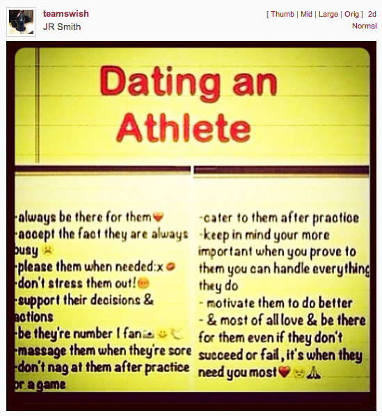 when youre dating an athlete The poster girl for adidas, fay hokulani, stops by to offer some pointers on dating a sporty babe 5 ways to score a date with the athletic chick 02 january 2015 “how do i do this like showering every day, if you can incorporate a little bit of sweat into your daily routine, it becomes a habit” 3 ask her out for a run. when youre dating an athlete The poster girl for adidas, fay hokulani, stops by to offer some pointers on dating a sporty babe 5 ways to score a date with the athletic chick 02 january 2015 “how do i do this like showering every day, if you can incorporate a little bit of sweat into your daily routine, it becomes a habit” 3 ask her out for a run.