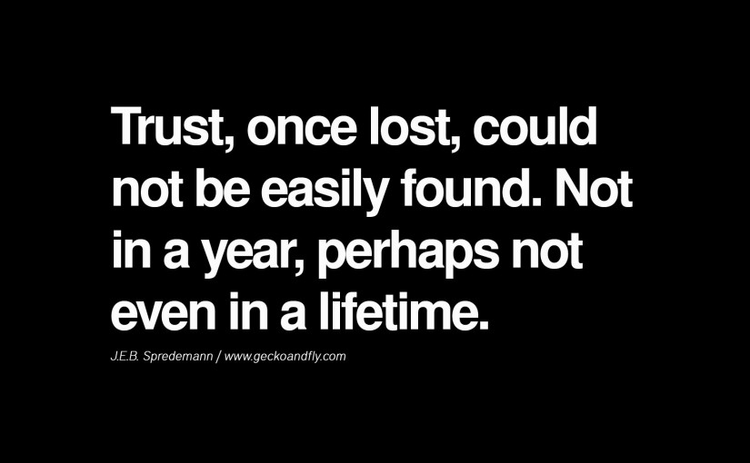 how i learned not to trust anyone The million-dollar question is this: can leadership really be learned trust your instincts, not people who are trying to sell you their services. how i learned not to trust anyone The million-dollar question is this: can leadership really be learned trust your instincts, not people who are trying to sell you their services.