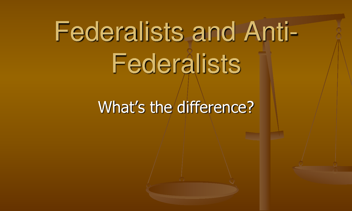 federalist vs. anti-federalist essay Anti-federalist papers: brutus no1 elesson in order to develop a comprehensive understanding of the american founding, it is important to also understand the anti. federalist vs. anti-federalist essay Anti-federalist papers: brutus no1 elesson in order to develop a comprehensive understanding of the american founding, it is important to also understand the anti.