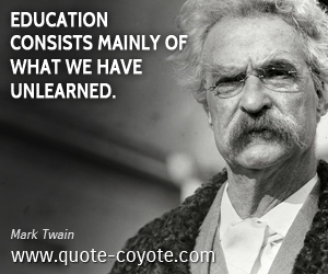 How was Mark Twain educated?