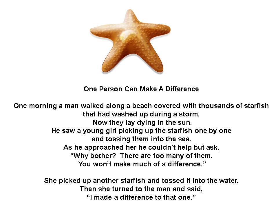 One man can make a difference