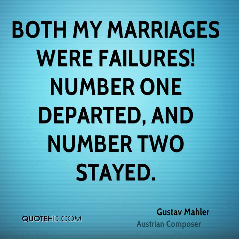 Marriage failures