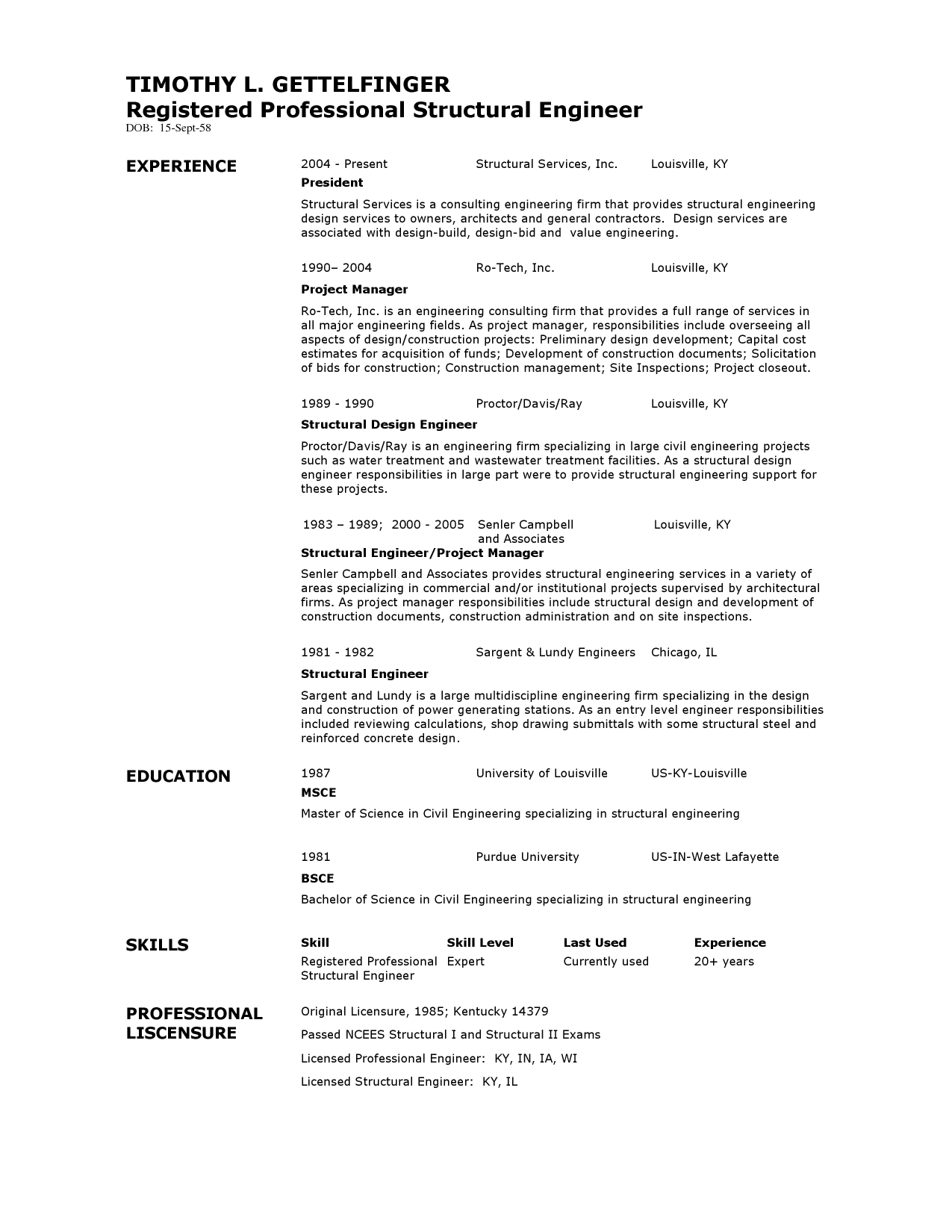 structural engineer cover letters