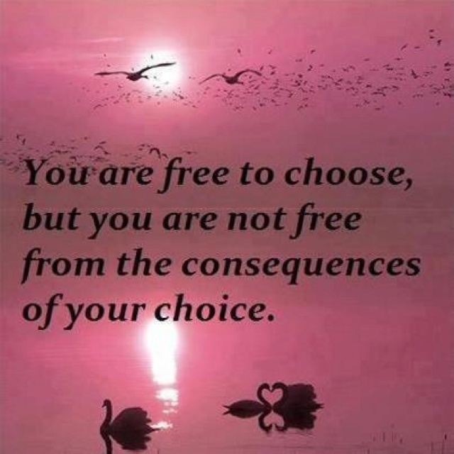 Image result for quotes on choices and consequences