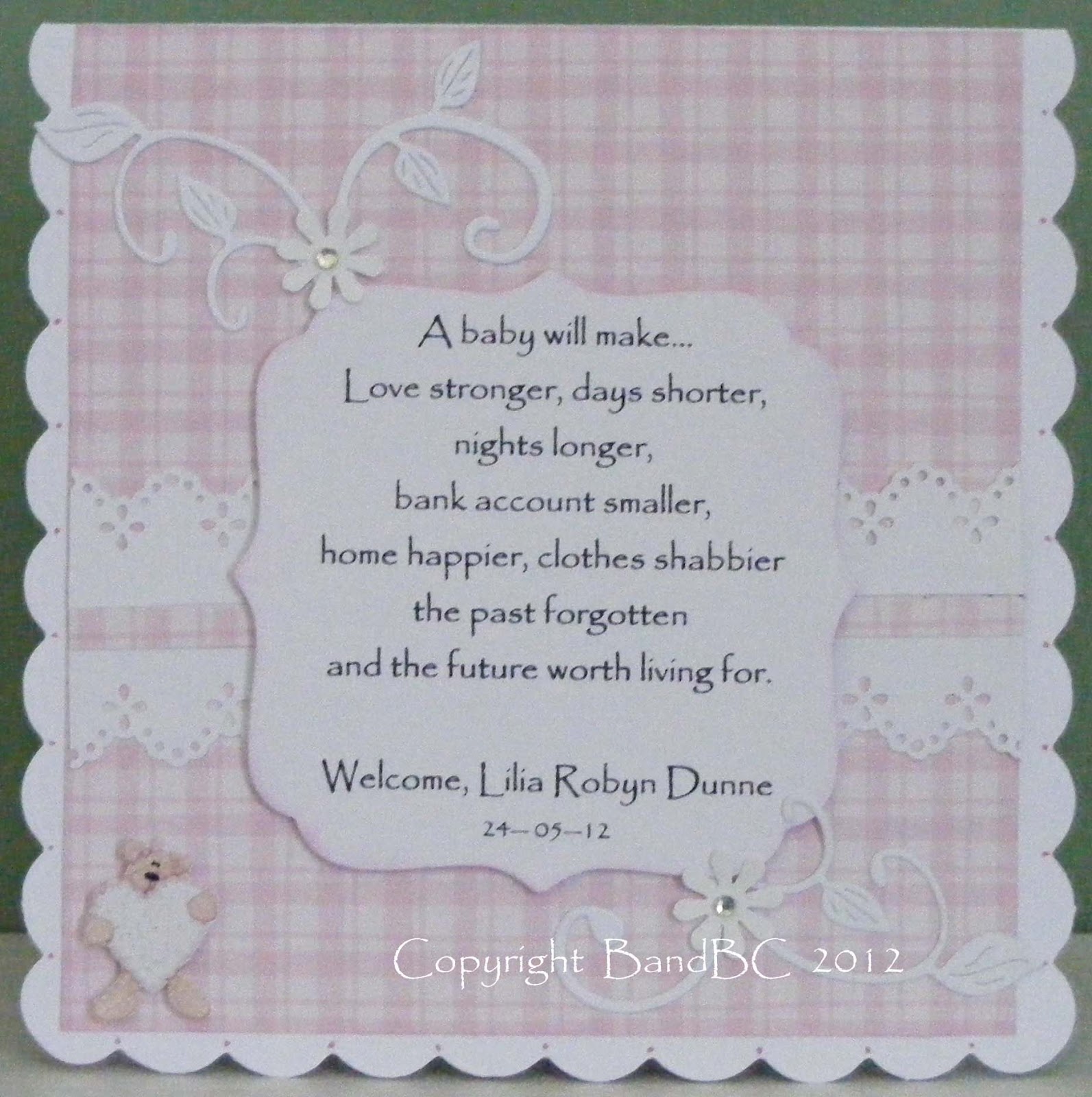 Quotes For Baby Girl Cards. QuotesGram