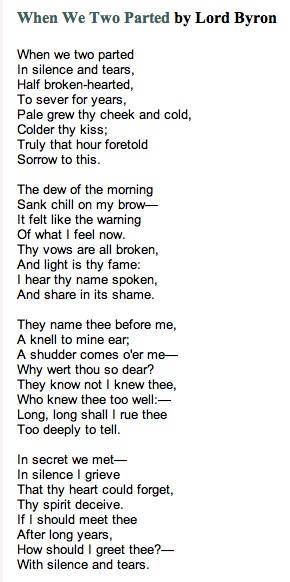 Download Lord Byron Poems Love Background