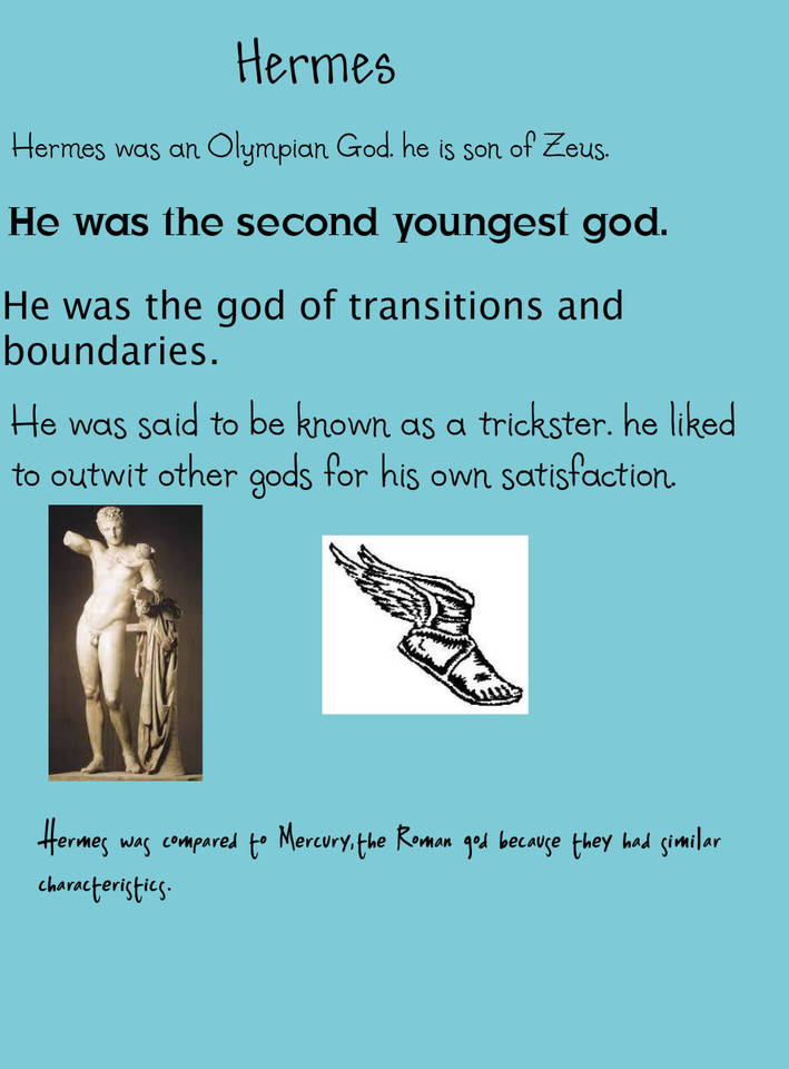 A synopsis on the life of the greek god hermes