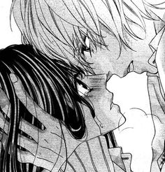 Résultat de recherche d'images pour "kiss manga couple noir et blanc"