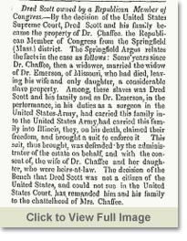 momentous decision in the dred scott case In 1846, dred scott, a slave living in st louis, sued in a missouri court for his and his family’s freedom eleven years later, the case reached the highest federal court in dred scott v. momentous decision in the dred scott case In 1846, dred scott, a slave living in st louis, sued in a missouri court for his and his family’s freedom eleven years later, the case reached the highest federal court in dred scott v.