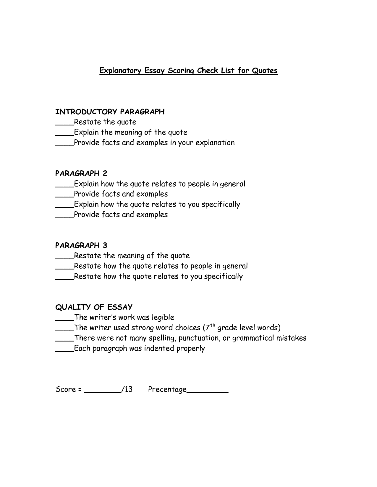 Explanatory essay quotes