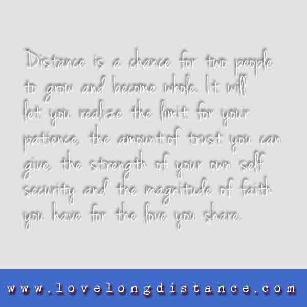 Long distance love quote