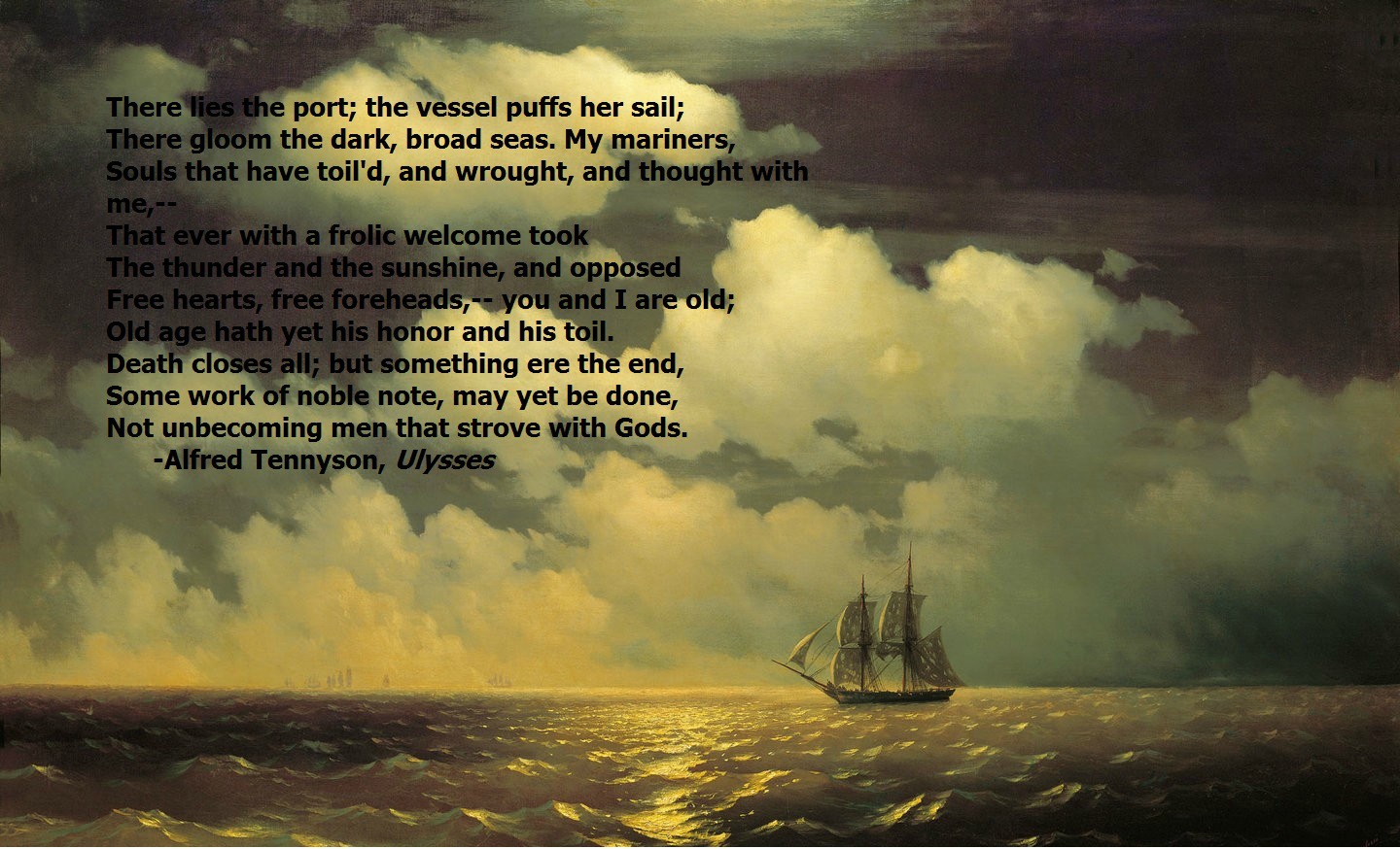 Poem- Crossing The Bar by Alfred Lord Tennyson