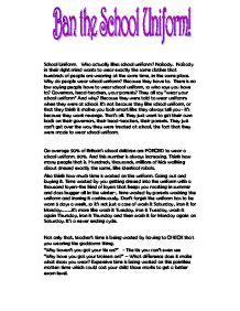 Help writing a persuasive essay school uniforms