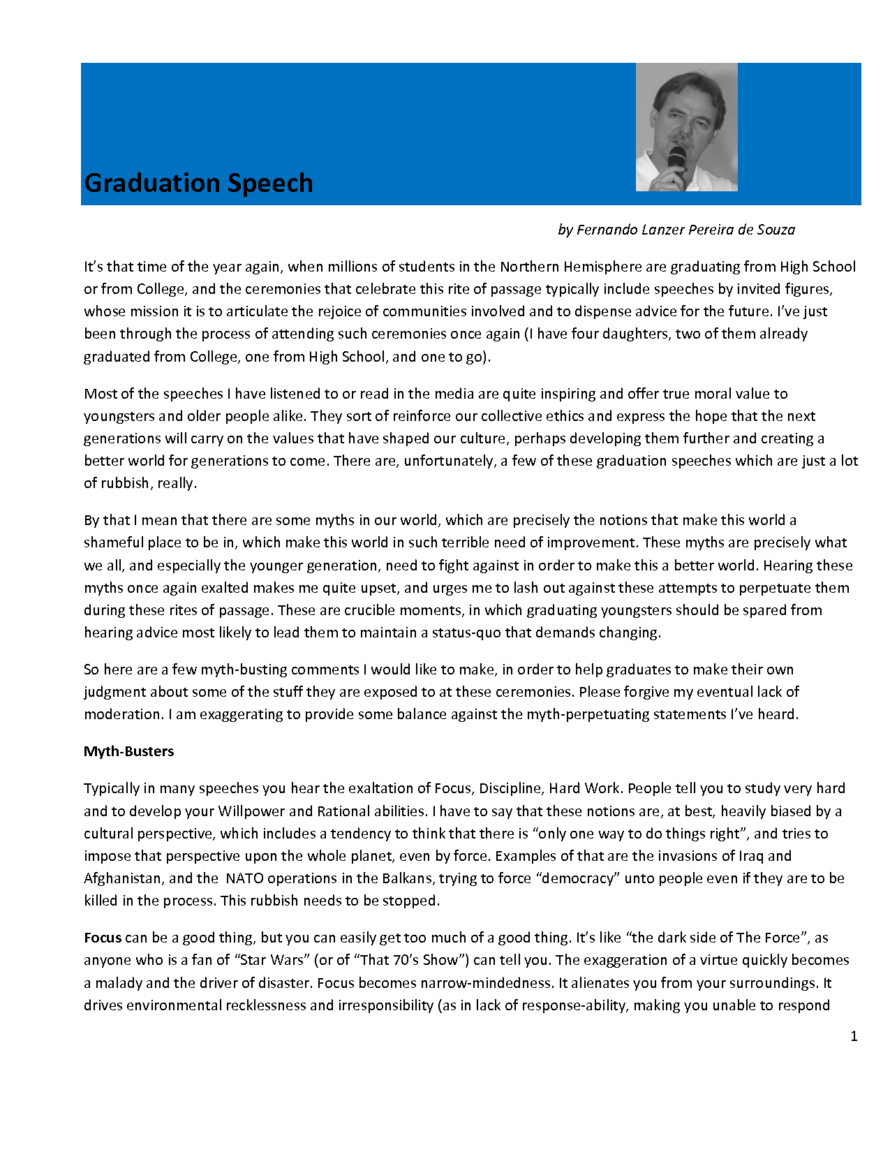 Nursing Commencement Speeches