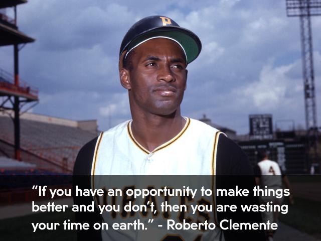 Roberto Clemente Raised to Play Ball