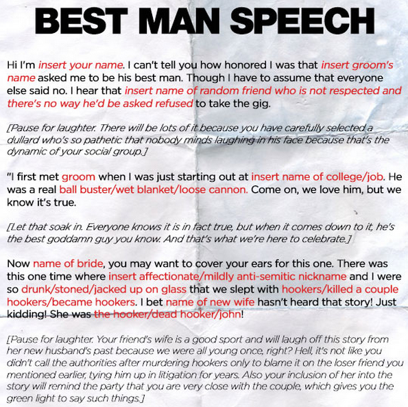 Funny Best Man Speech Quotes. QuotesGram