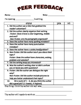 peer review form for the argumentative essay