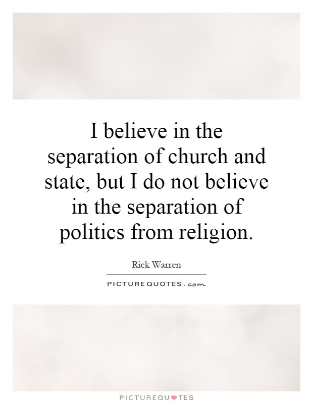 The Separation of Church and State