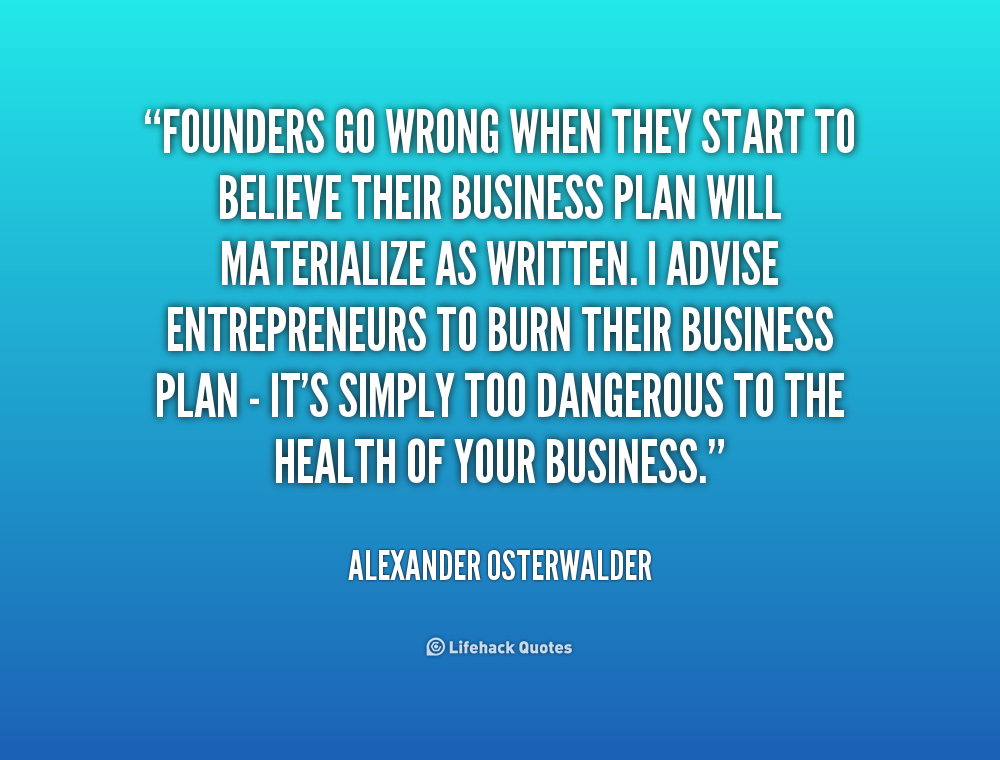 quote about business plans
