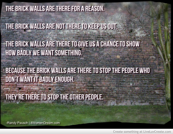Hitting A Brick Wall Quotes. QuotesGram