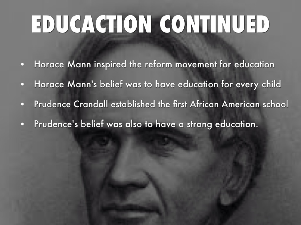horace manns education Horace mann was an american reformer of education who lived from 1796-1859 he is often called the 'father of the common school movement,' which was a movement devoted to creating a more equitable. horace manns education Horace mann was an american reformer of education who lived from 1796-1859 he is often called the 'father of the common school movement,' which was a movement devoted to creating a more equitable.