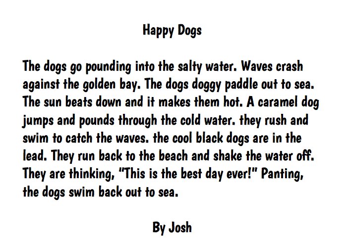 Descriptive writing essay about the beach