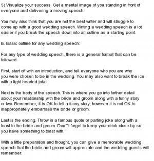 What is a toast speech and how is it written?