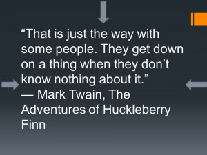 the immature huck finn Slavery, racism, and independence are all exposed to huck finn during his voyage down the mississippi rivers mark twains’, the adventures of huckleberry finn, speaks of a young immature boy name huckleberry finn and his struggle of maturing during a ruthless time period. the immature huck finn Slavery, racism, and independence are all exposed to huck finn during his voyage down the mississippi rivers mark twains’, the adventures of huckleberry finn, speaks of a young immature boy name huckleberry finn and his struggle of maturing during a ruthless time period.