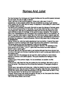 Romeo and juliet family relationship essay