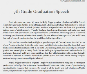 Graduation essay 8th grade