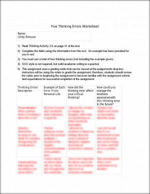 Worksheets Criminal Thinking Worksheets free criminal thinking errors worksheets quotes quotesgram