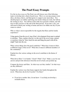 essay questions for the pearl essay questions for the pearl
