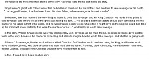Revenge Essay Ideas
