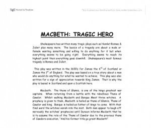 Macbeth is a tragic hero essays   manyessays.com