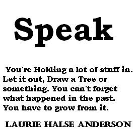 the three melindas trees in speak by laurie halse anderson What is the best playlist for speak why the final three songs serve in as vehicles for hope i hope this helps i ran into a tree yesterday. the three melindas trees in speak by laurie halse anderson What is the best playlist for speak why the final three songs serve in as vehicles for hope i hope this helps i ran into a tree yesterday.