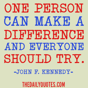 Can one person make a difference essay