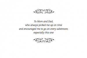 Best thesis dedication never