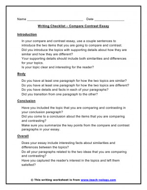 compare and contrast essay papers