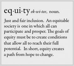 Image result for quote about equity